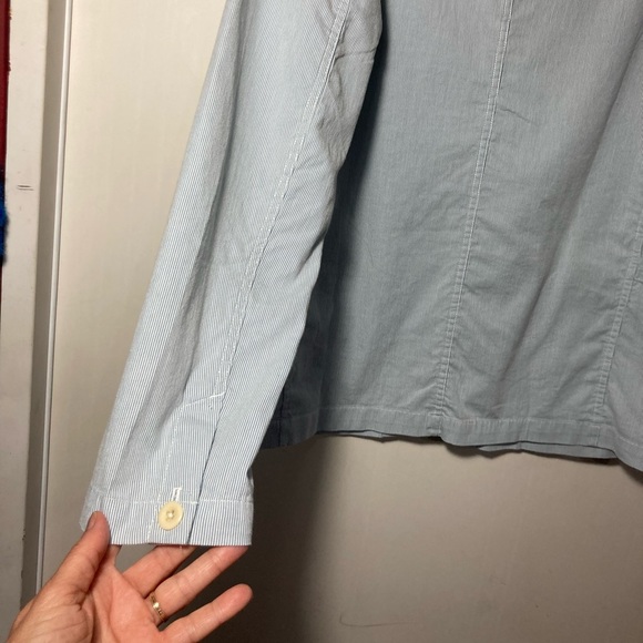 Alex Mill Men’s Striped Lightweight Jacket Button Closure 3 Pockets Sz Medium - Picture 8 of 15